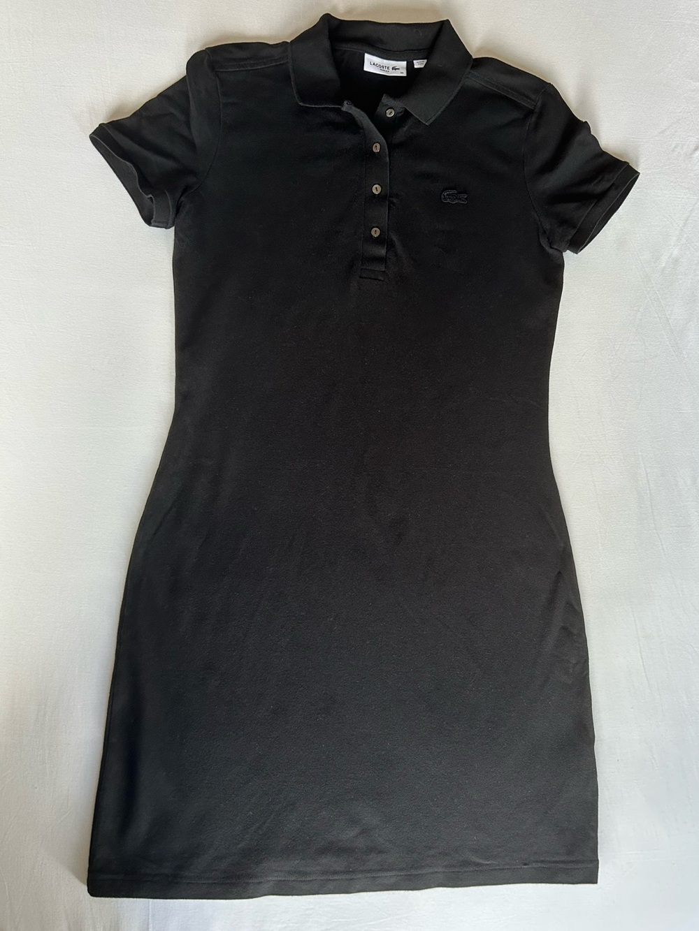 Lacoste Black Polo Mini Dress (Size 38/M)